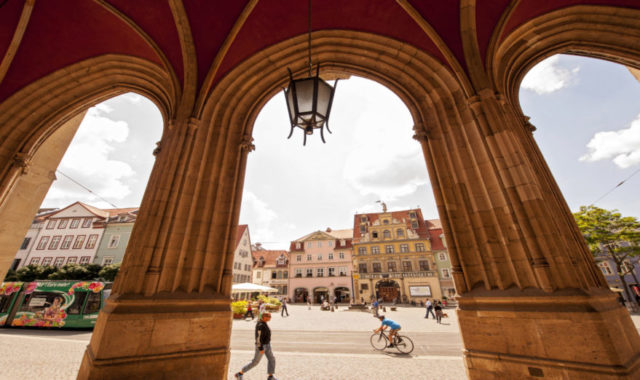 Blick auf den Fischmarkt Erfurt